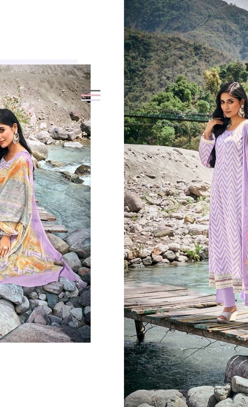 Summer Sky Rang Fashion Pure Lawn Cotton Digital Printed With Embroidery