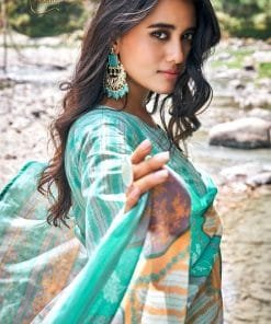 Summer Sky Rang Fashion Pure Lawn Cotton Digital Printed With Embroidery