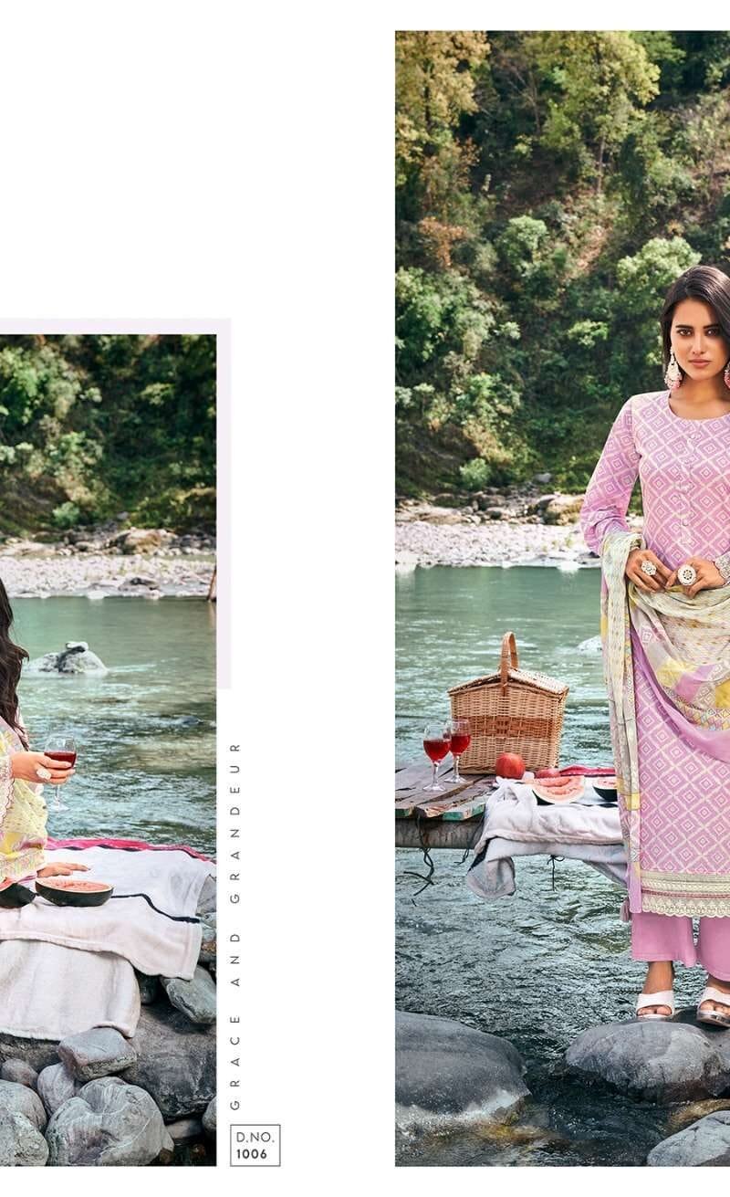 Summer Sky Rang Fashion Pure Lawn Cotton Digital Printed With Embroidery