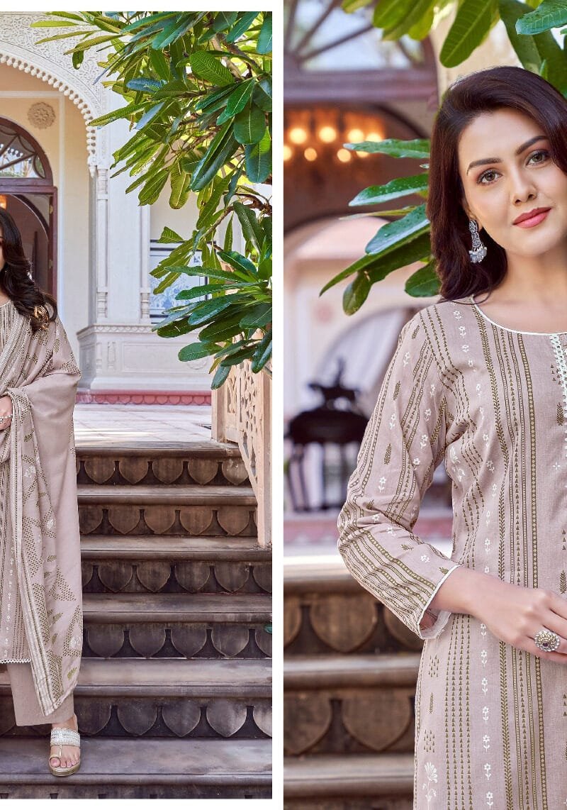 Summer Story Pure Cambric Summer Print With Fancy Tie Work