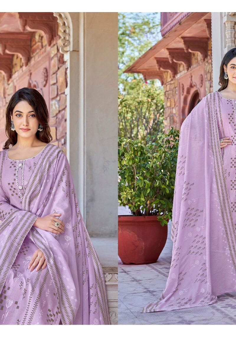 Summer Story Pure Cambric Summer Print With Fancy Tie Work