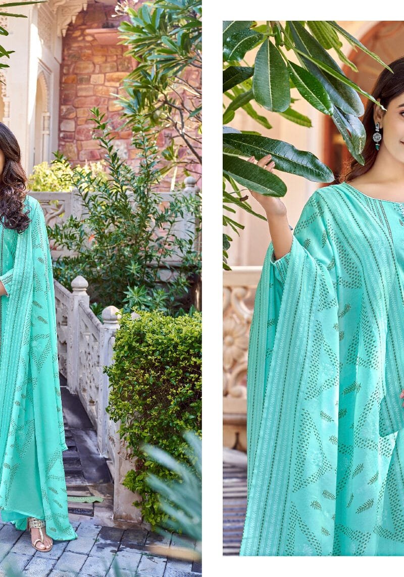 Summer Story Pure Cambric Summer Print With Fancy Tie Work