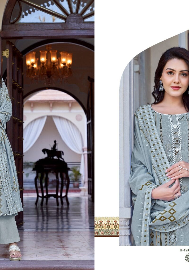 Summer Story Pure Cambric Summer Print With Fancy Tie Work