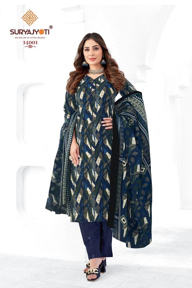 Suryajyoti Zion Cotton Vol 14 Wholesale Cotton Dress Material