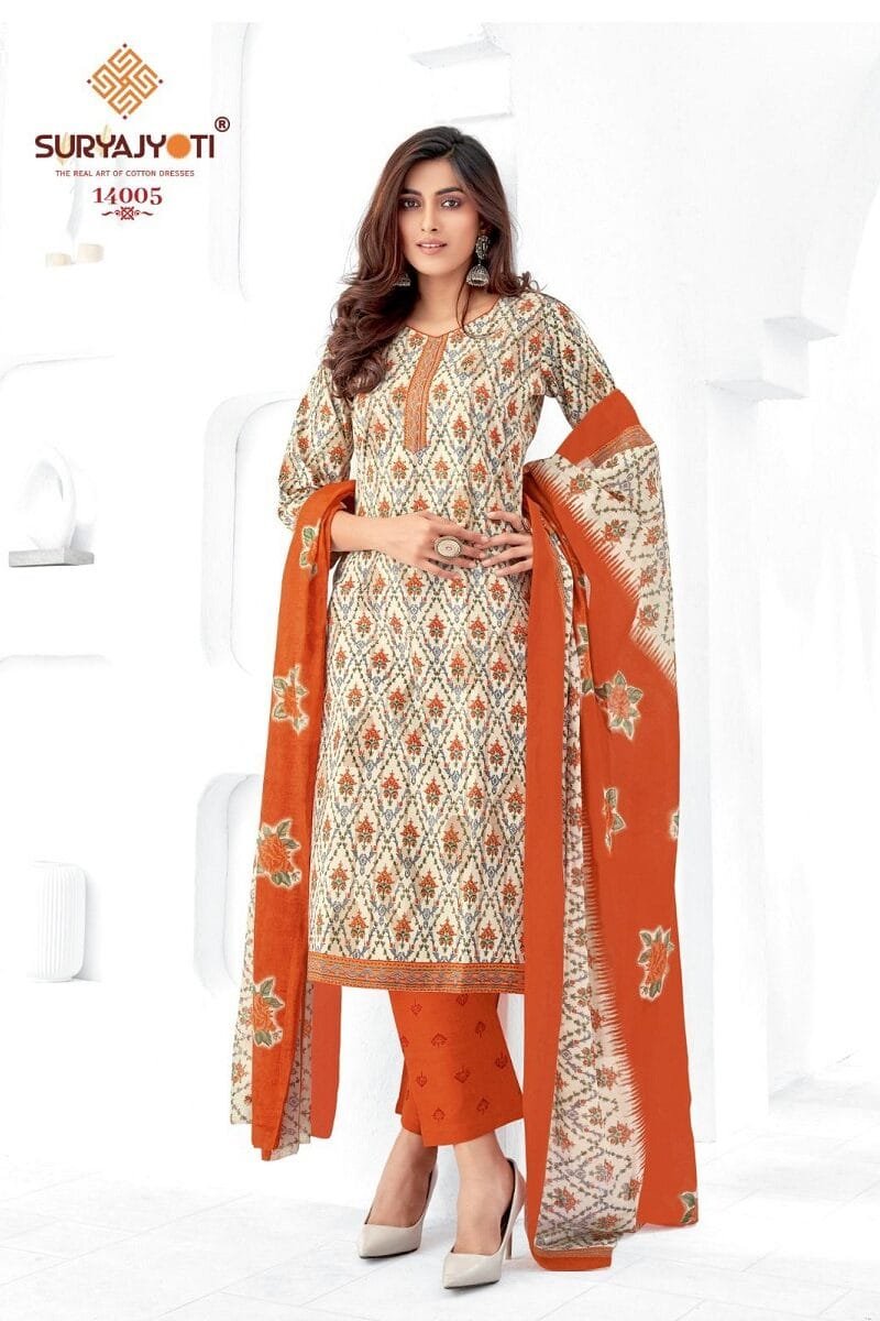 Suryajyoti Zion Cotton Vol 14 Wholesale Cotton Dress Material