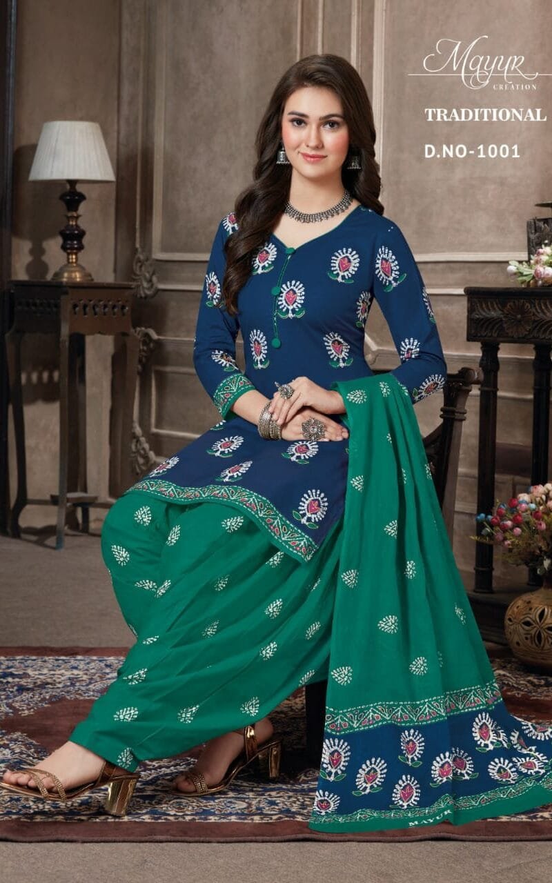 Traditional vol 1Akash creation Wholesale Cotton Dress Material