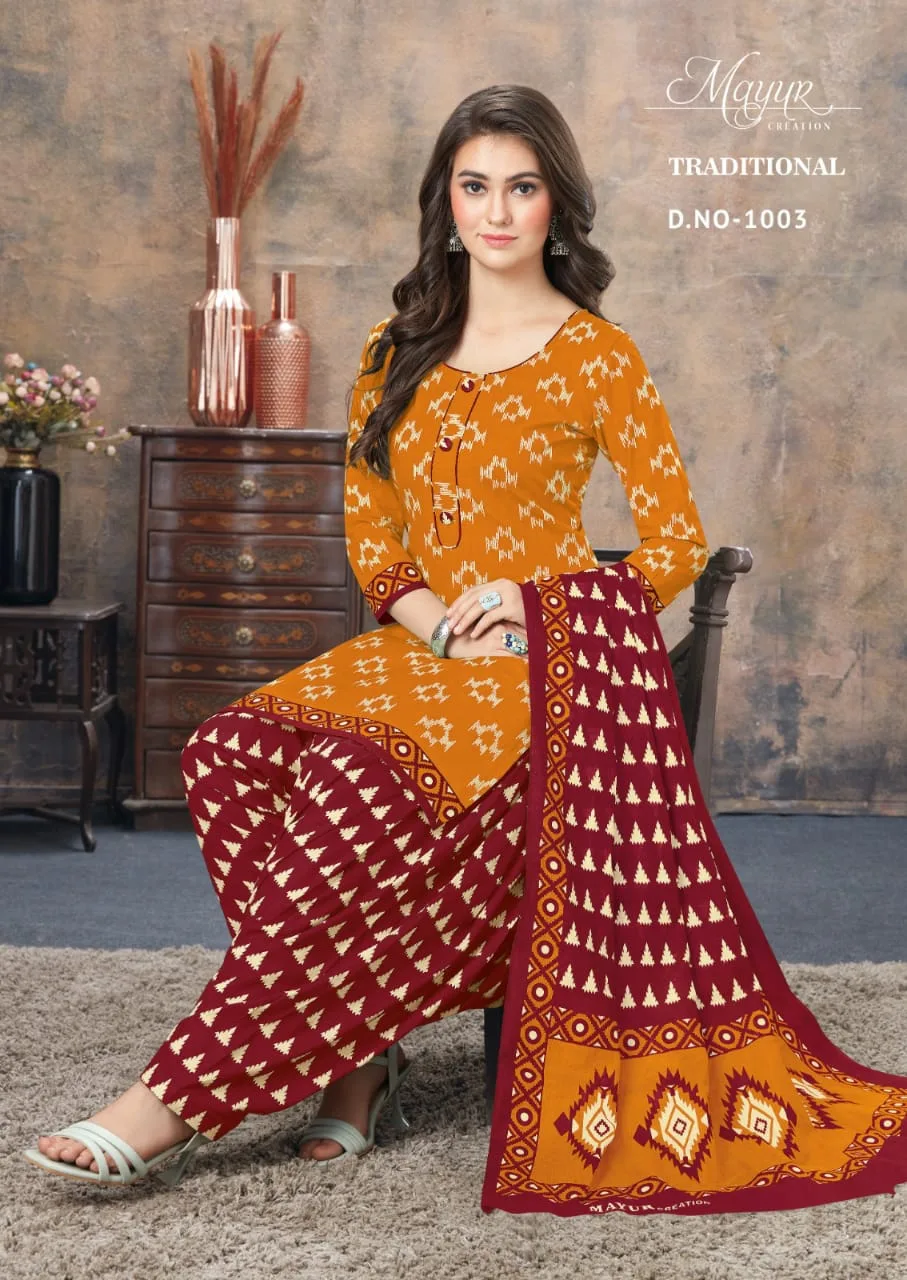 Traditional vol 1Akash creation Wholesale Cotton Dress Material