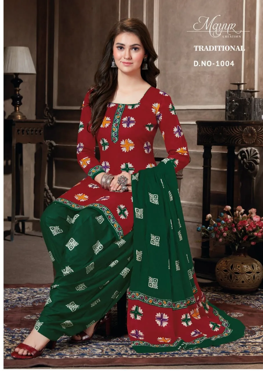Traditional vol 1Akash creation Wholesale Cotton Dress Material