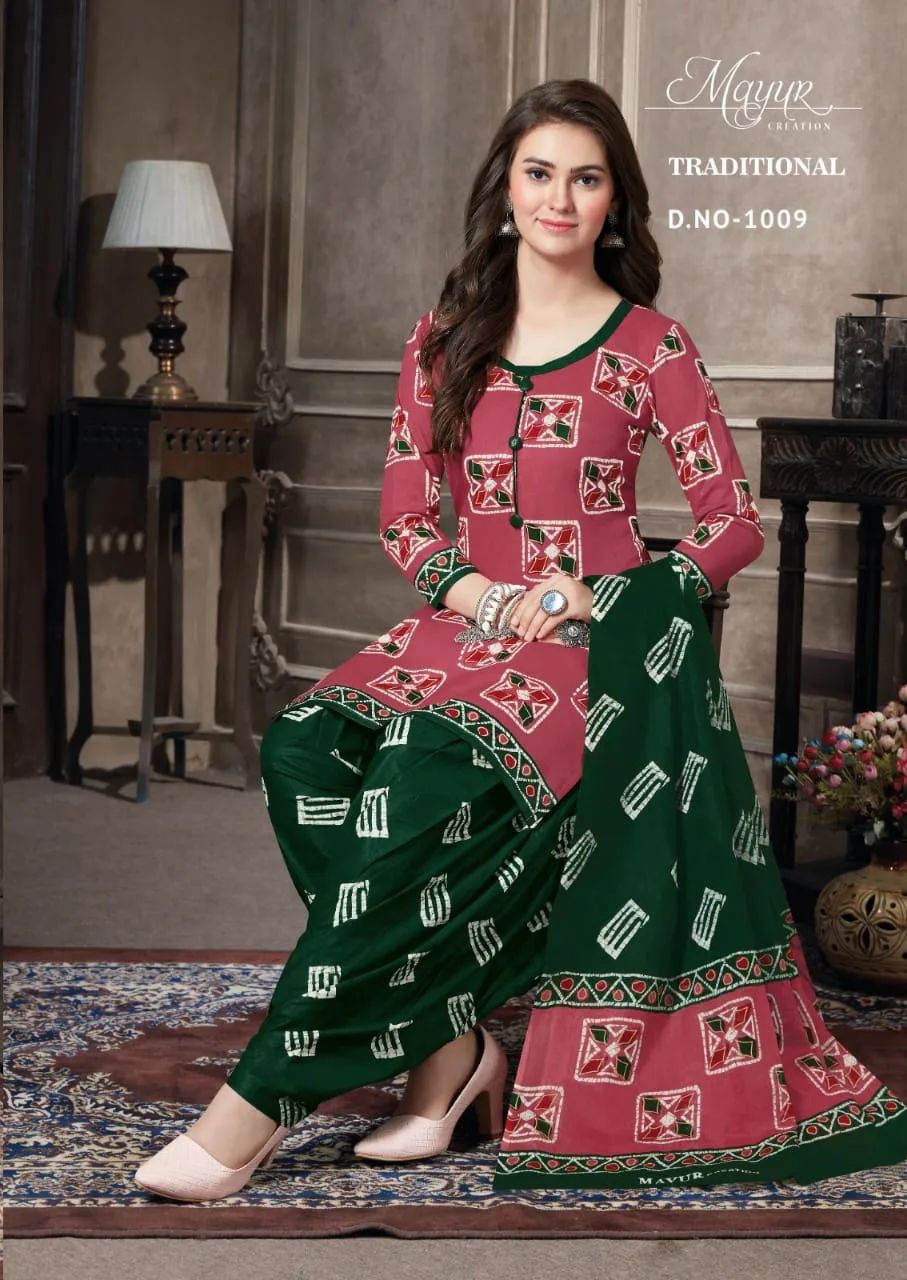 Traditional vol 1Akash creation Wholesale Cotton Dress Material