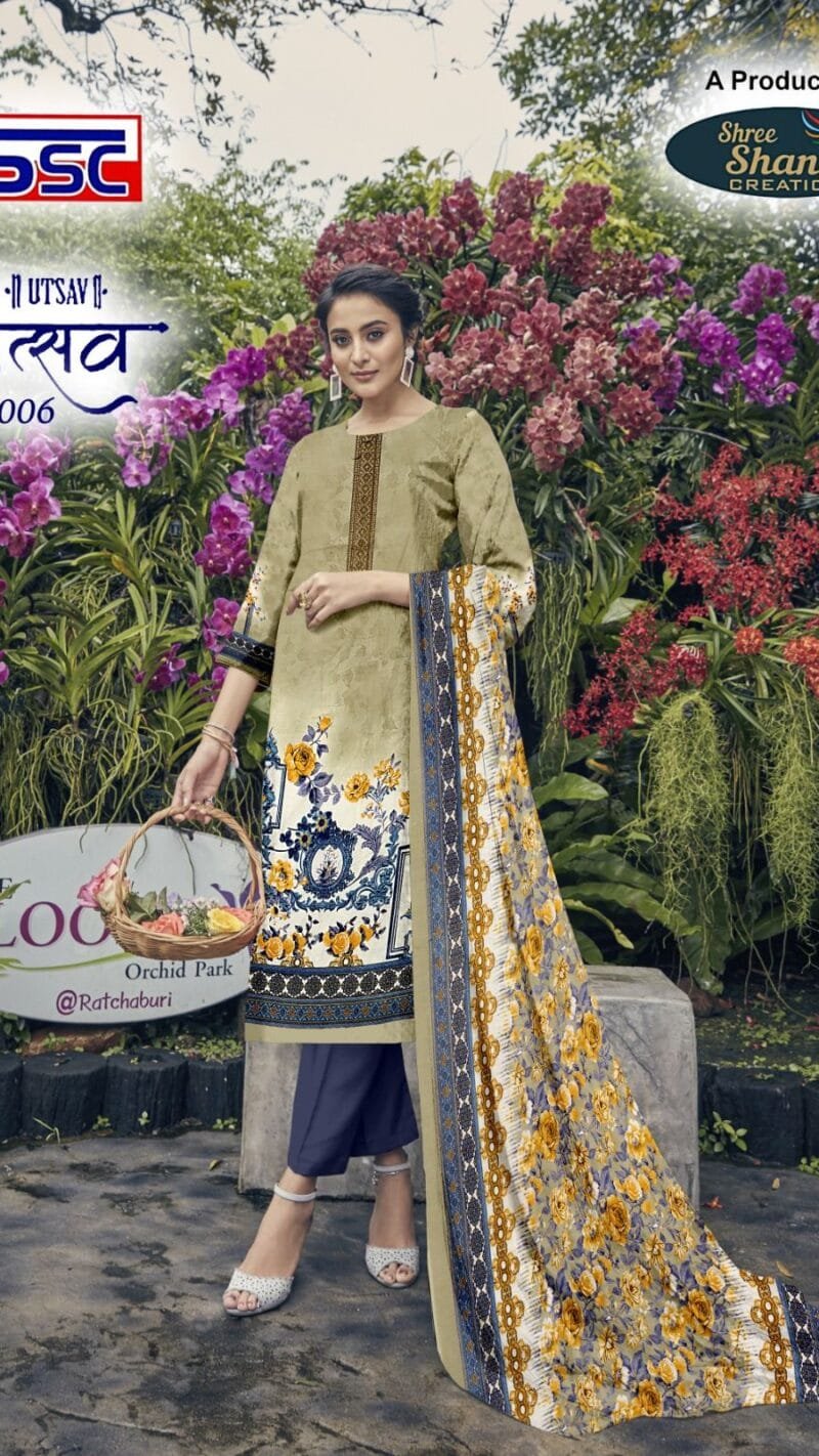 Utsav Ssc Cotton Neck Designing With Swarovski Diamond Work Suits