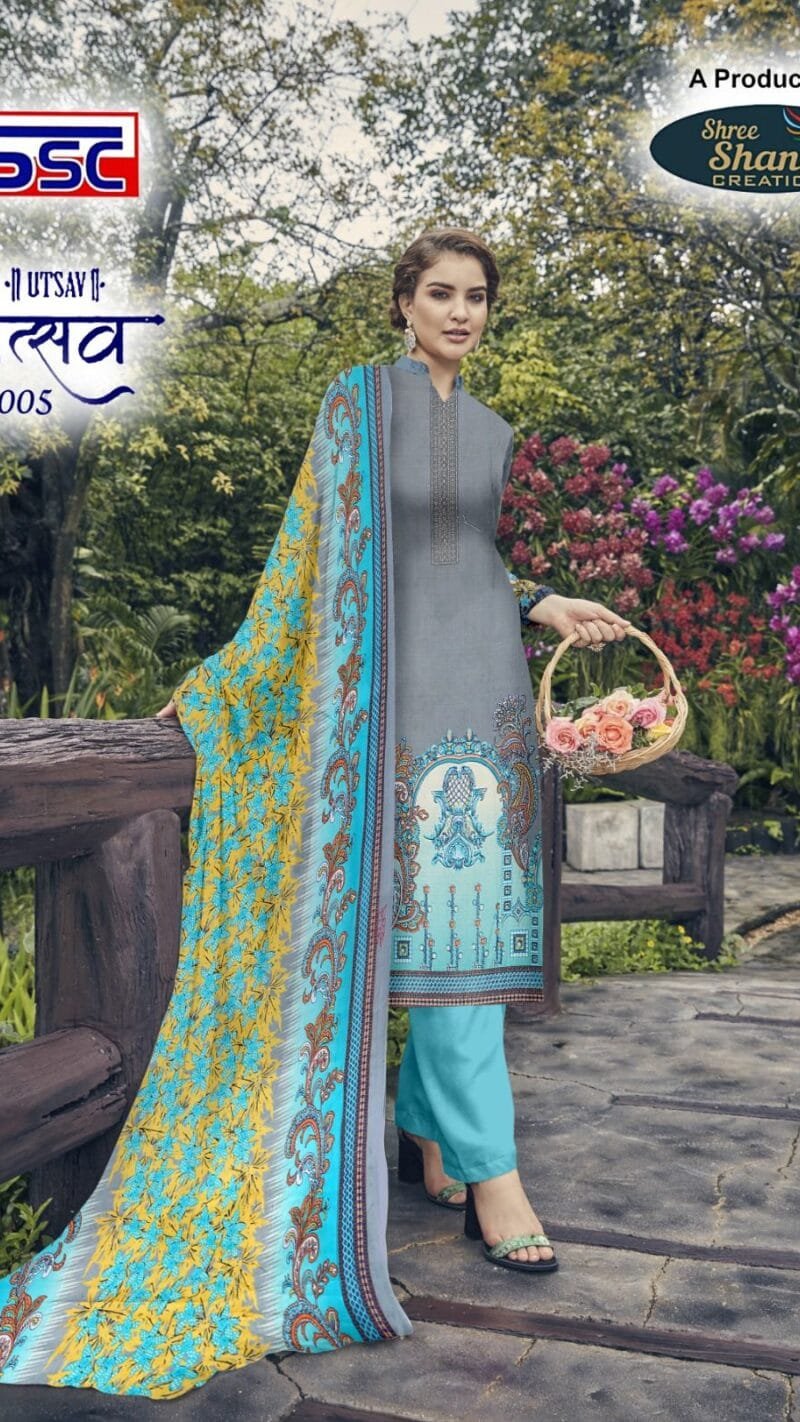 Utsav Ssc Cotton Neck Designing With Swarovski Diamond Work Suits