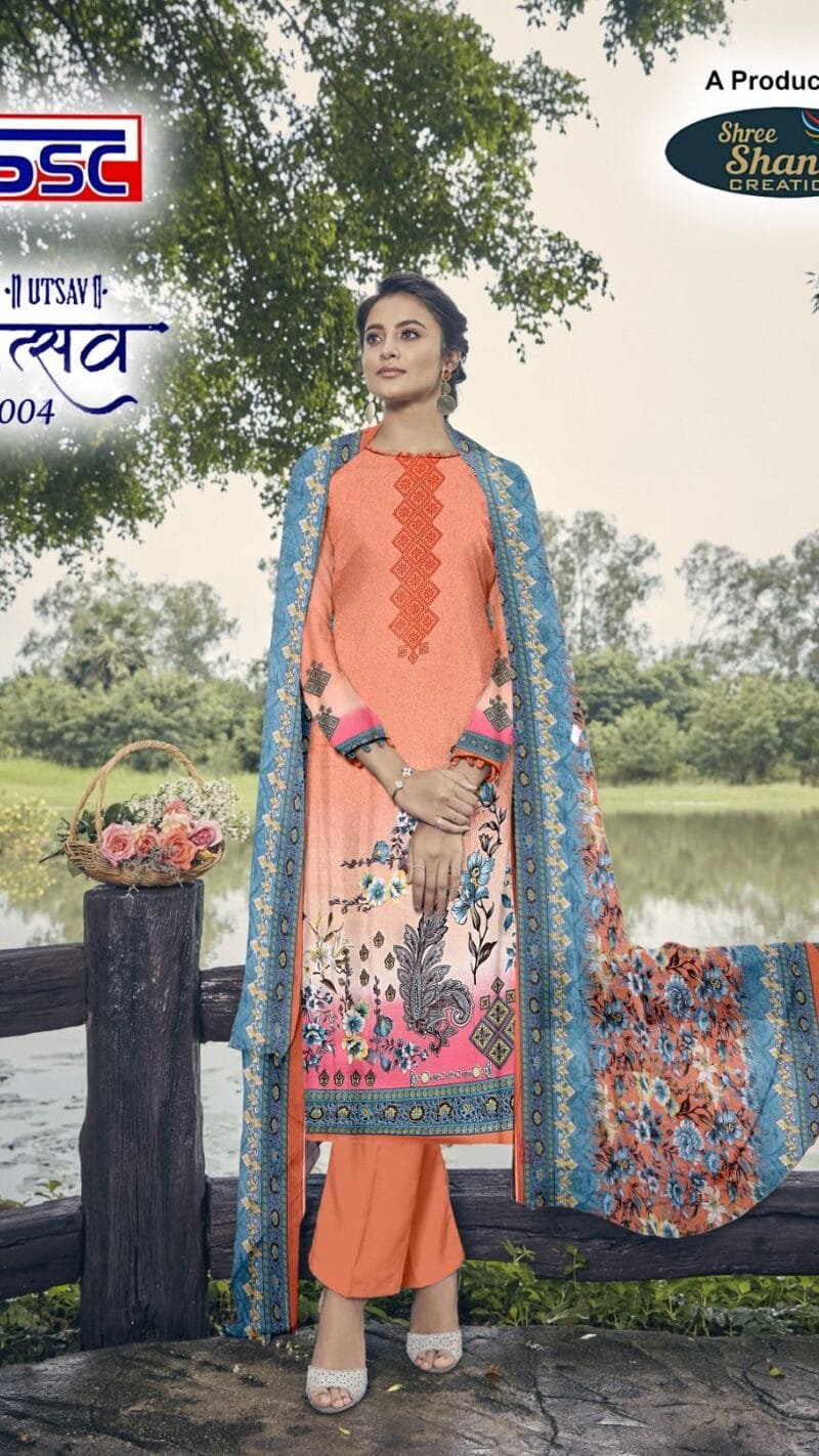 Utsav Ssc Cotton Neck Designing With Swarovski Diamond Work Suits