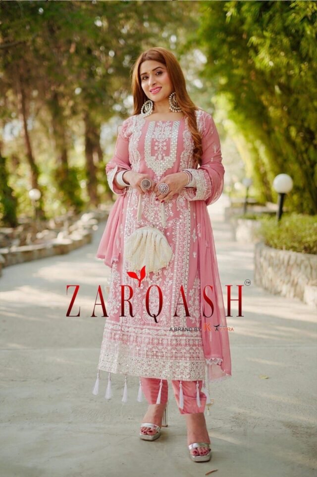 Zarqash Suits Z 3026 Georgette Embroidered Wholesale Pakistani Salwar Suits