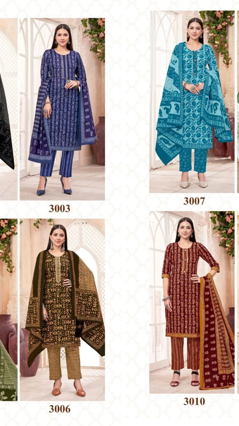 Batik Art Work Vol 3 Balaji Cotton Readymade Catalog