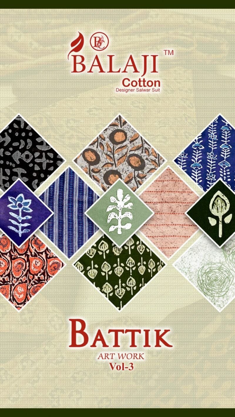 Batik Art Work Vol 3 Balaji Cotton Readymade Catalog