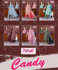 Hinal Candy Heavy Capsule Print Kurti Bottom Dupatta