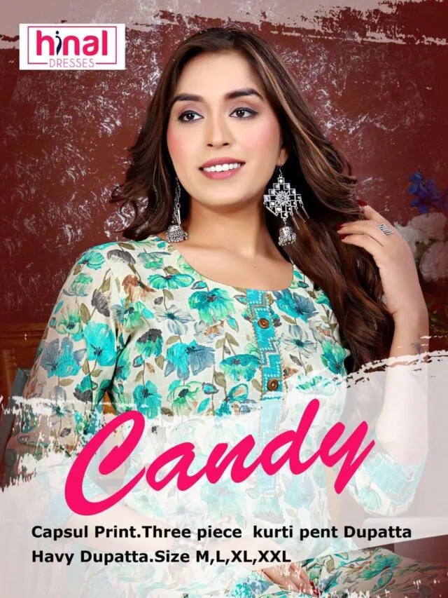 Hinal Candy Heavy Capsule Print Kurti Bottom Dupatta