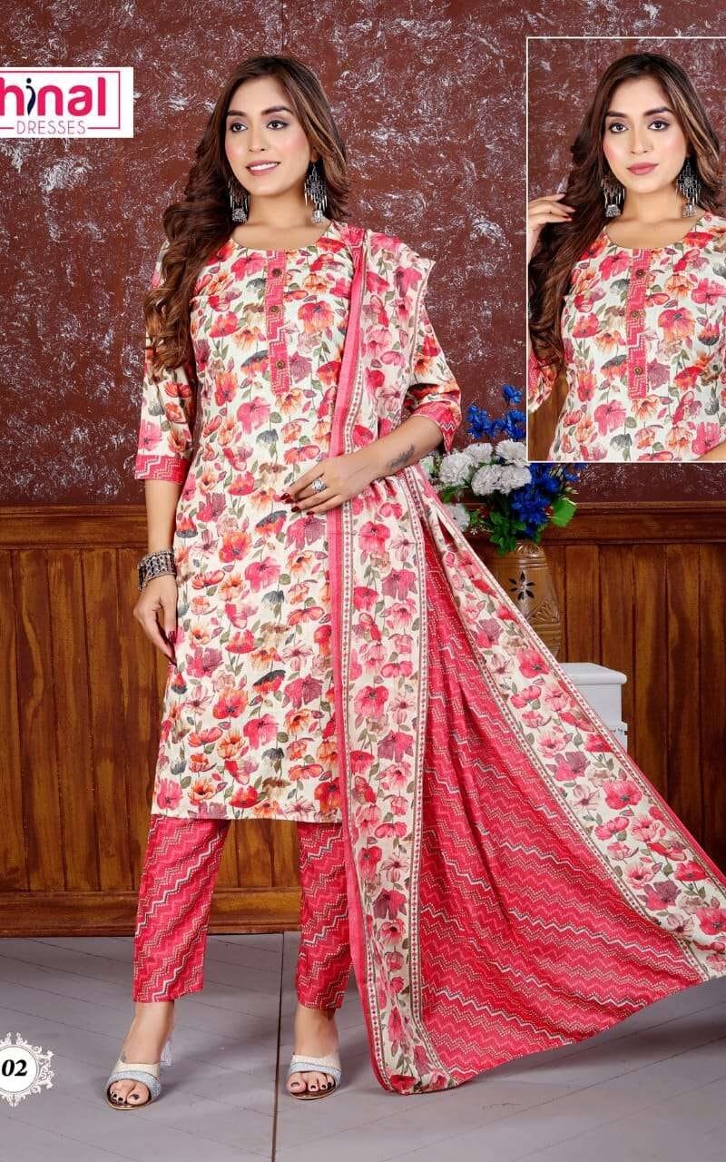 Hinal Candy Heavy Capsule Print Kurti Bottom Dupatta