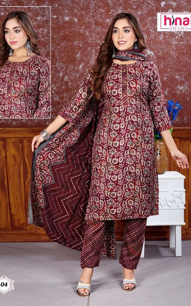 Hinal Candy Heavy Capsule Print Kurti Bottom Dupatta