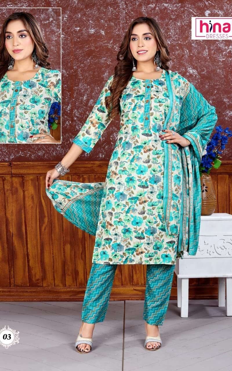Hinal Candy Heavy Capsule Print Kurti Bottom Dupatta