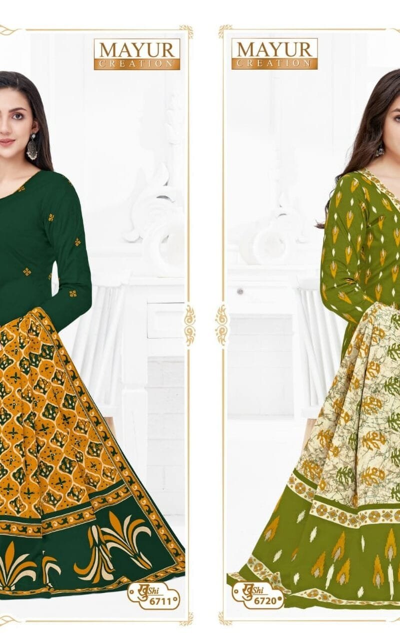 Khushi Vol 67 Mayur Creation Wholesale Cotton Dress Material