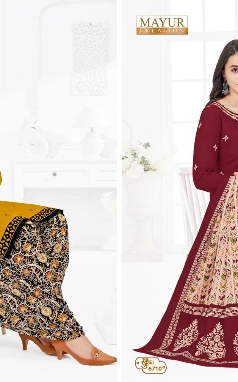Khushi Vol 67 Mayur Creation Wholesale Cotton Dress Material