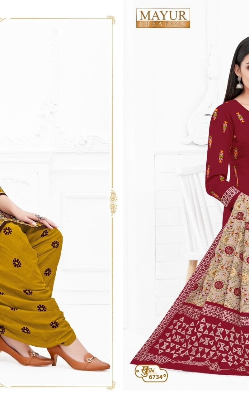 Khushi Vol 67 Mayur Creation Wholesale Cotton Dress Material