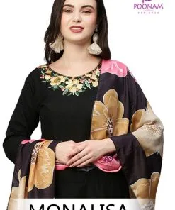 Monalisa Poonam Designer Kurti Plazzo Dupatta