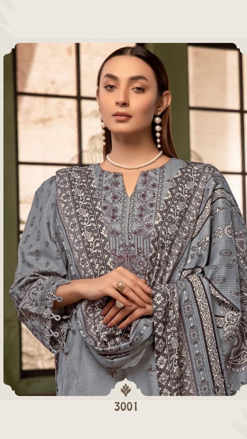 Mysha Self Embroidery Collection Gull Aahmed Lawn Collection