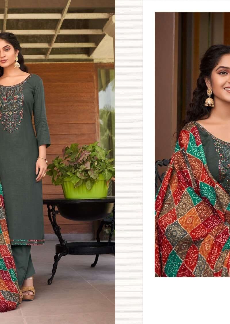 Nivisha Vol 3 Levisha Pure Rayon Slub With Embroidery