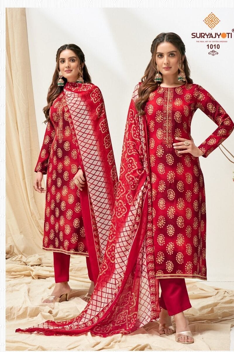 Nykaa Vol 1 Suryajyoti Cotton Slub With Foil Print