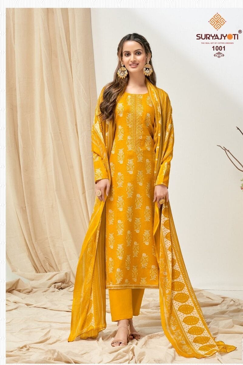 Nykaa Vol 1 Suryajyoti Cotton Slub With Foil Print