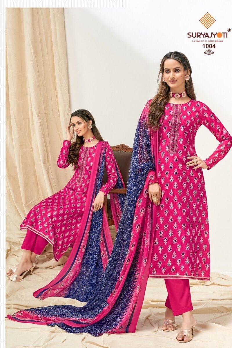 Nykaa Vol 1 Suryajyoti Cotton Slub With Foil Print