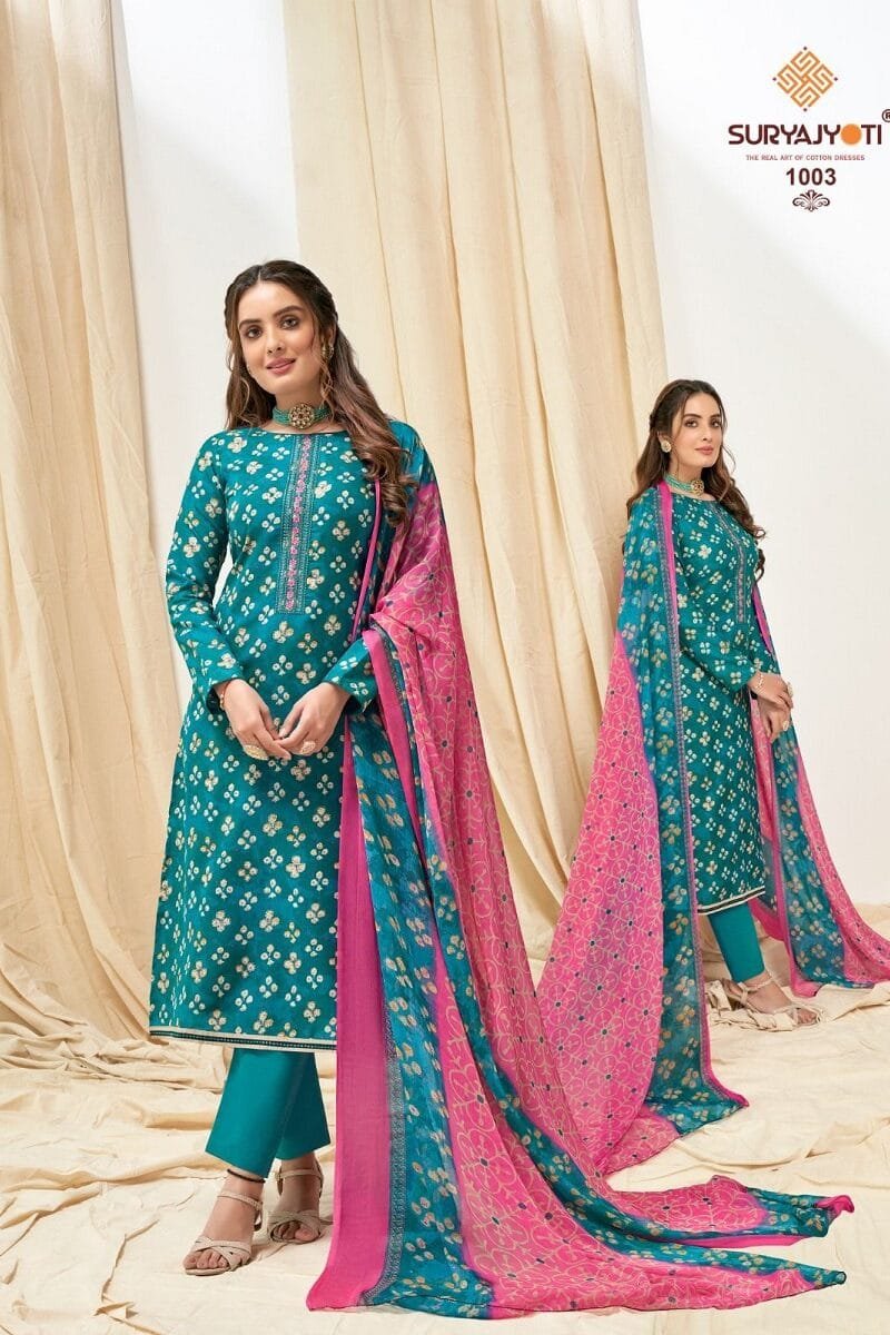 Nykaa Vol 1 Suryajyoti Cotton Slub With Foil Print