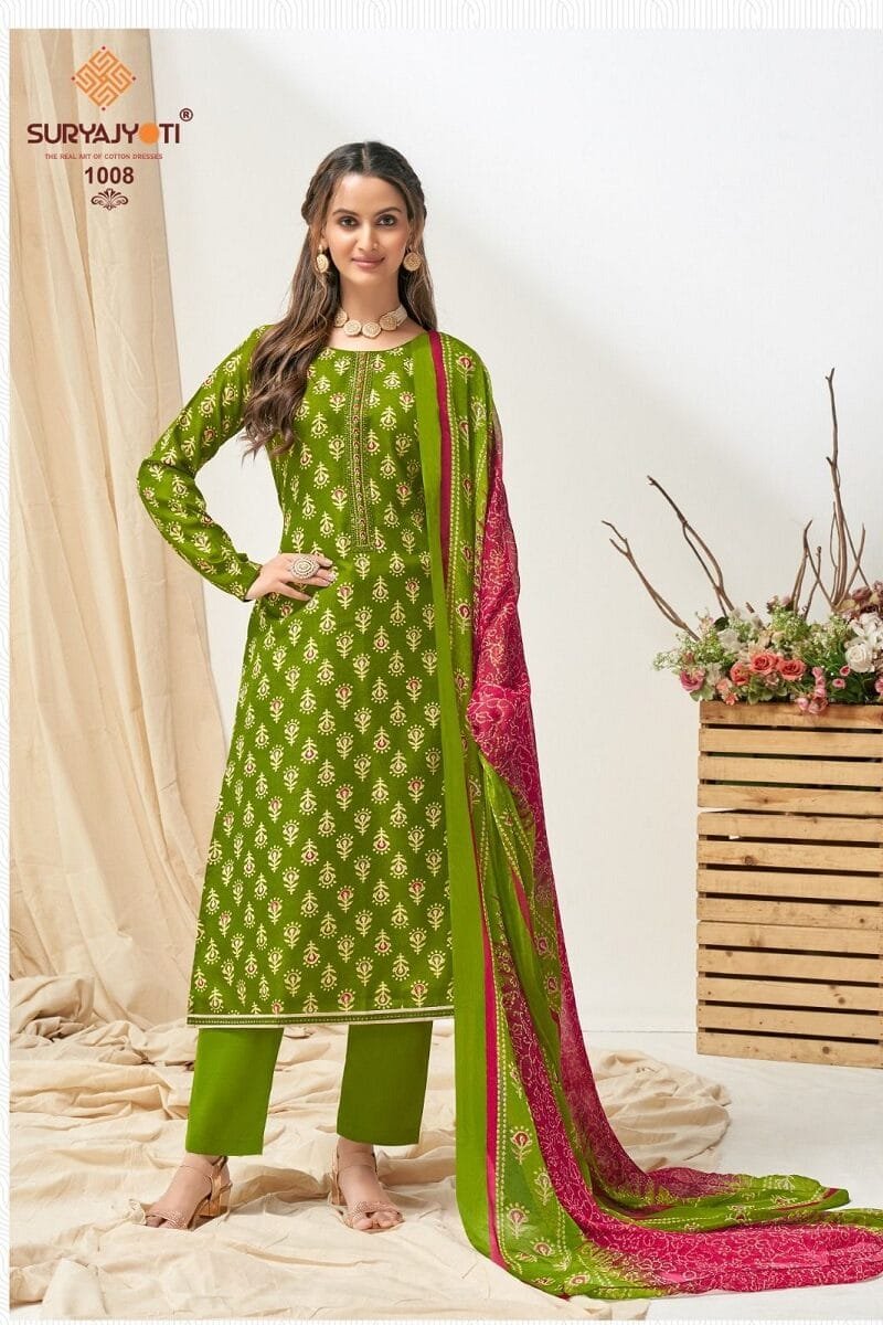 Nykaa Vol 1 Suryajyoti Cotton Slub With Foil Print