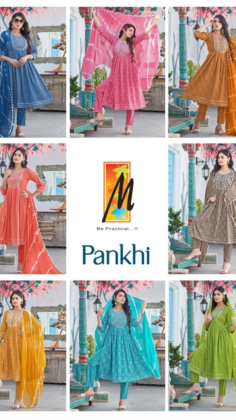 Nyra cut Top Pant Dupatta Master Pankhi Readymade