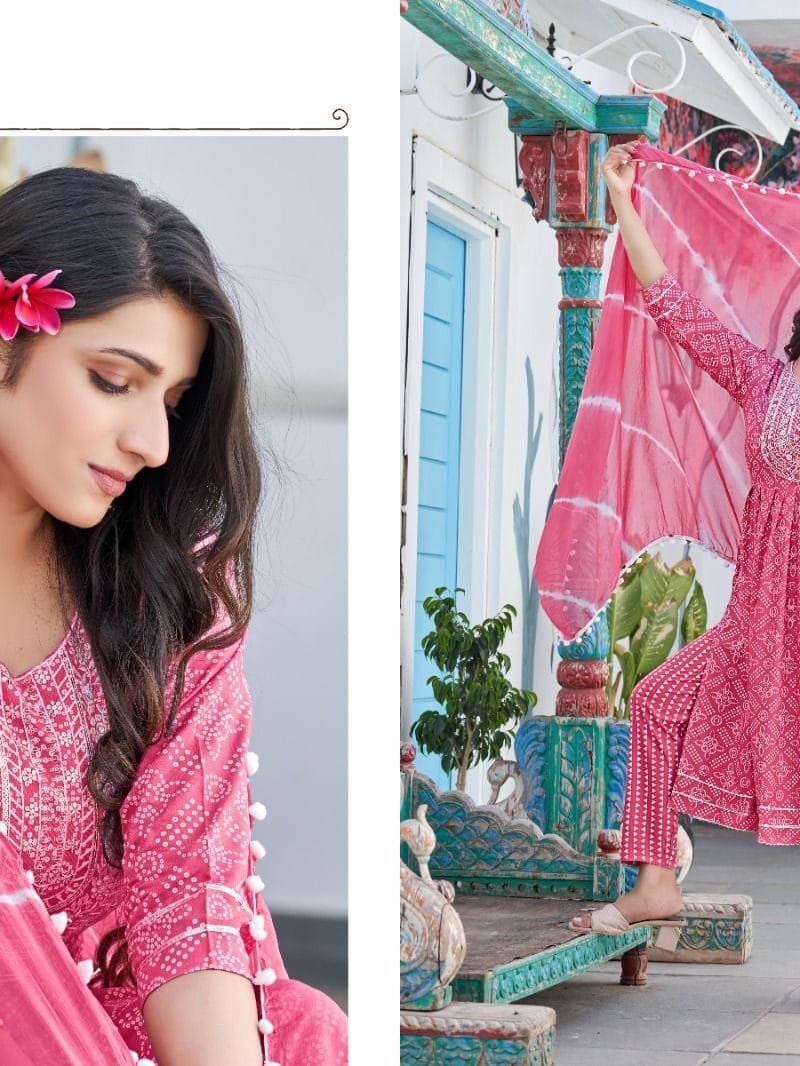 Nyra cut Top Pant Dupatta Master Pankhi Readymade