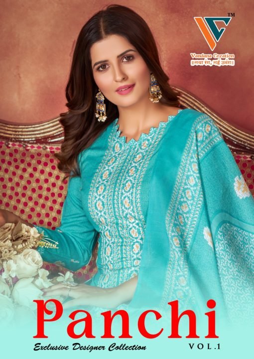 Panchi Vol 1 Vandana Creation Road Print Designs With Sequence Work