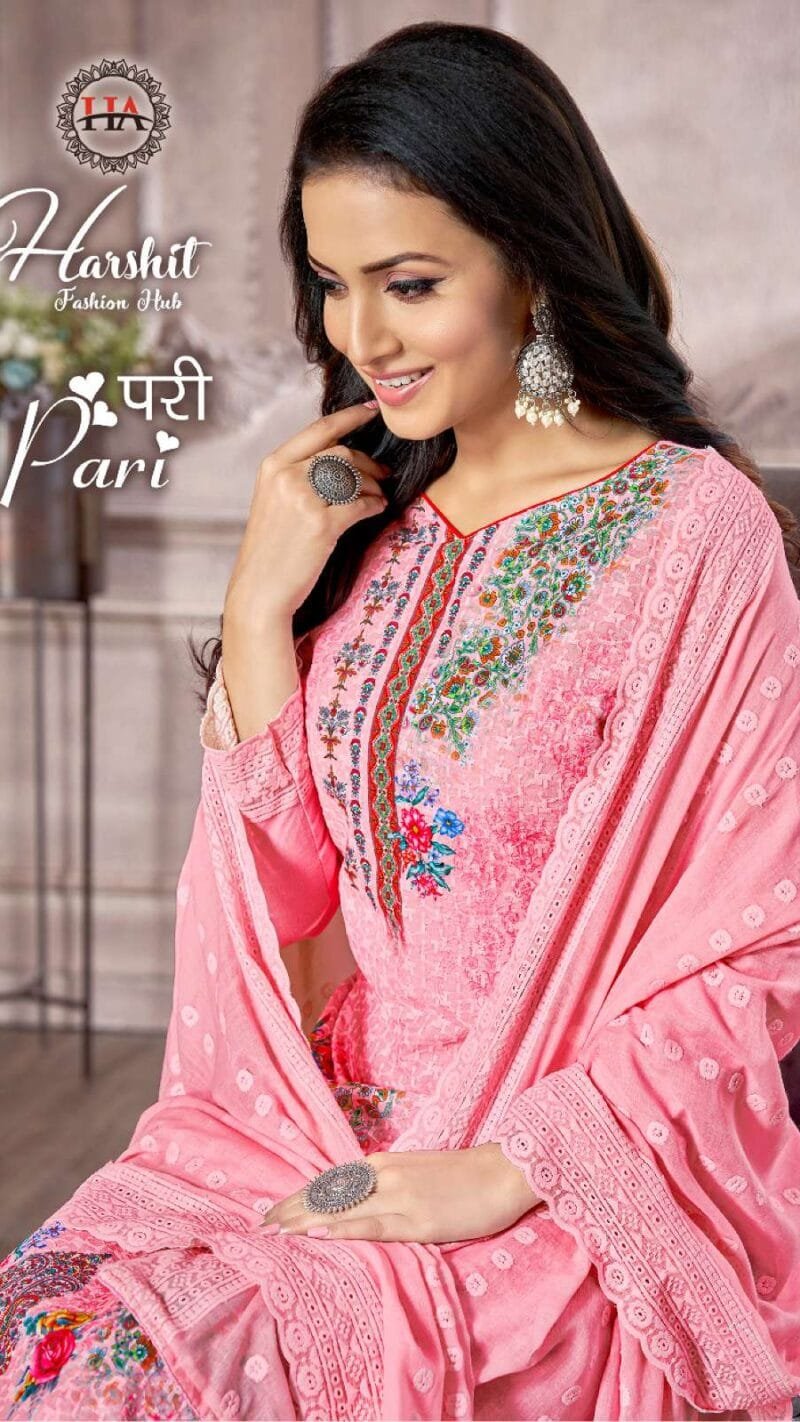 Pari Harshit Fashion Pure Cotton Chiffli Designer Print Suits
