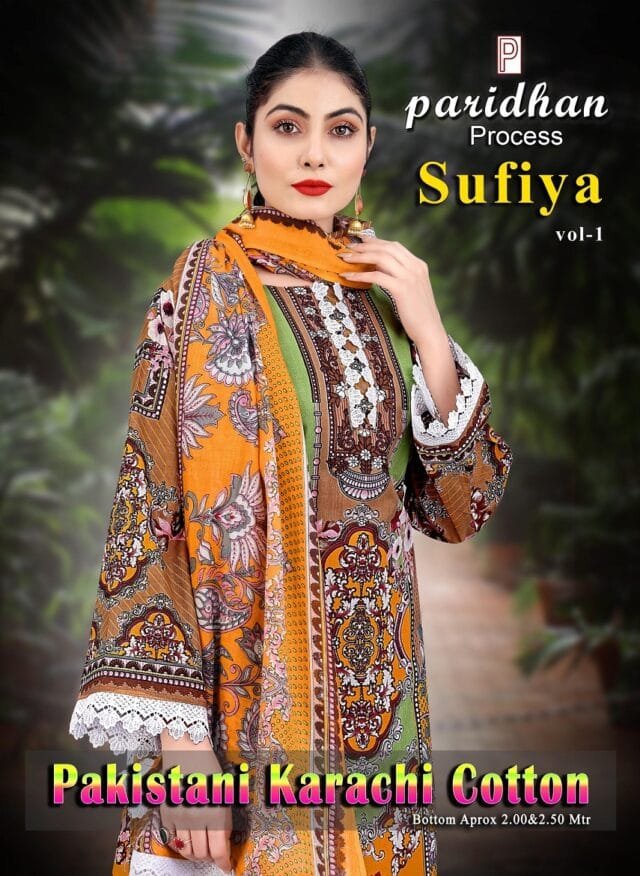 Paridhan Sufiya Vol 1 Wholesale Cotton Dress Material