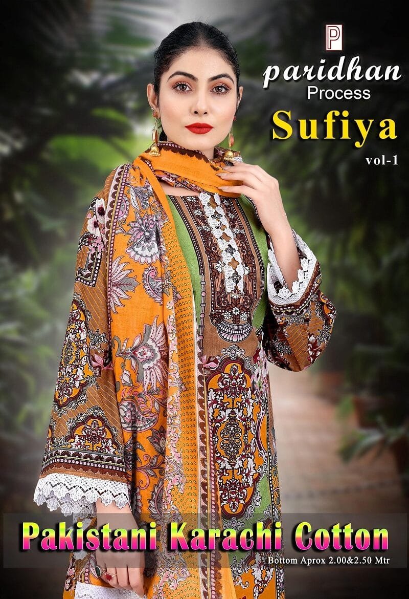 Paridhan Sufiya Vol 1 Wholesale Cotton Dress Material