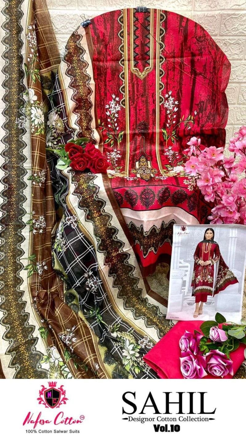 Sahil Cotton Collection Vol 10 Nafisa Wholesale Cotton Dress Material