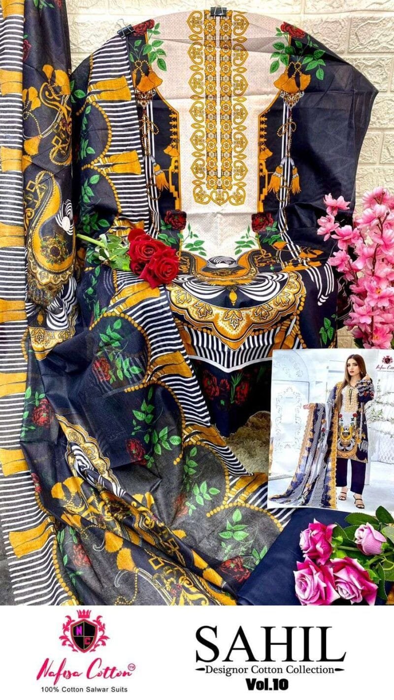 Sahil Cotton Collection Vol 10 Nafisa Wholesale Cotton Dress Material