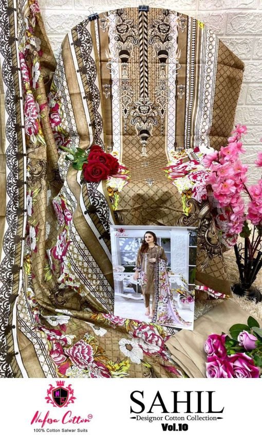 Sahil Cotton Collection Vol 10 Nafisa Wholesale Cotton Dress Material