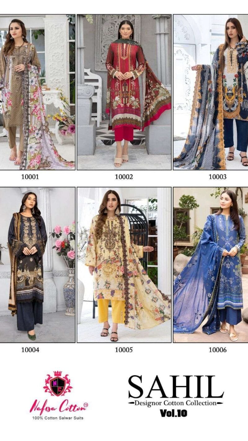 Sahil Cotton Collection Vol 10 Nafisa Wholesale Cotton Dress Material
