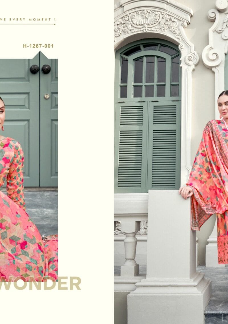 Shafaa Vol 3 Alok Suit Pure Jam Digital Cotton With Daman Embroidery