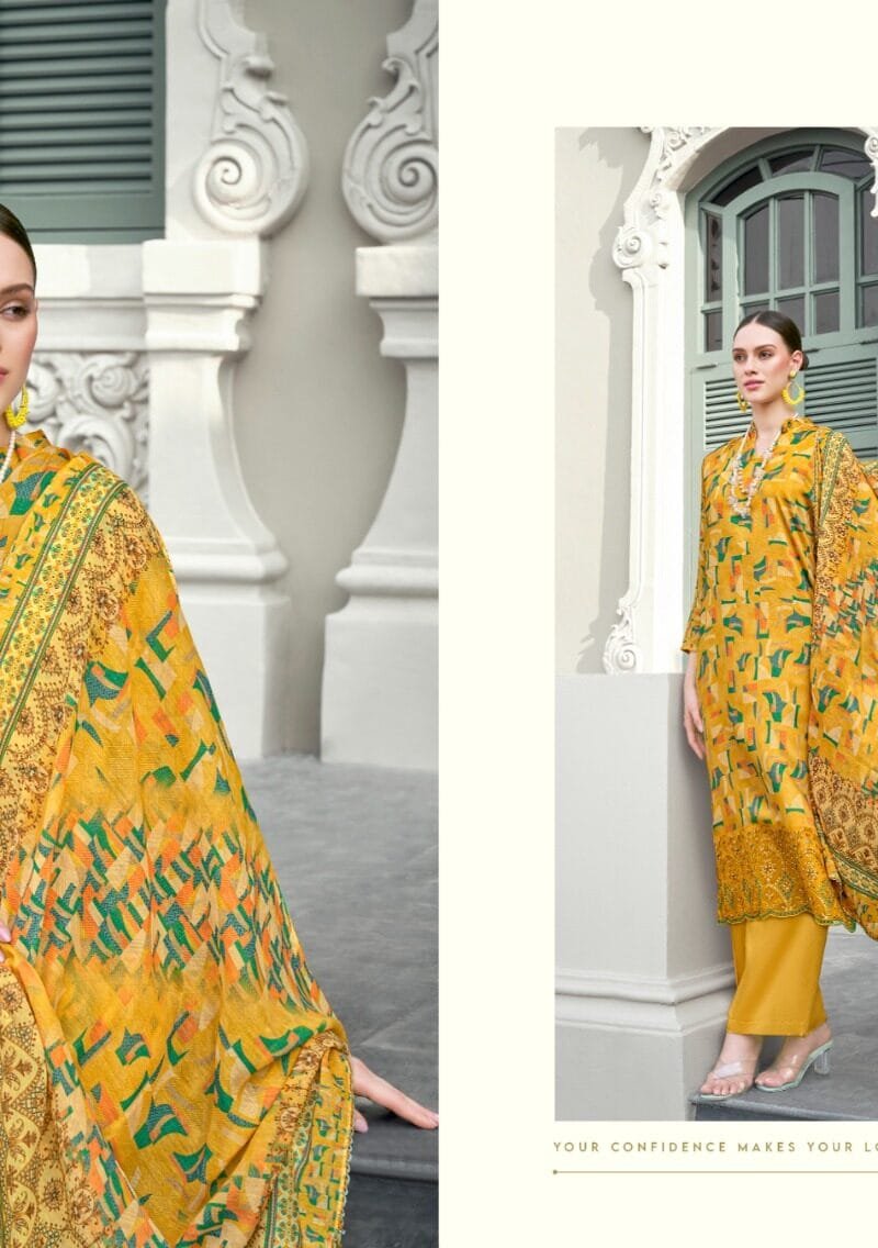 Shafaa Vol 3 Alok Suit Pure Jam Digital Cotton With Daman Embroidery