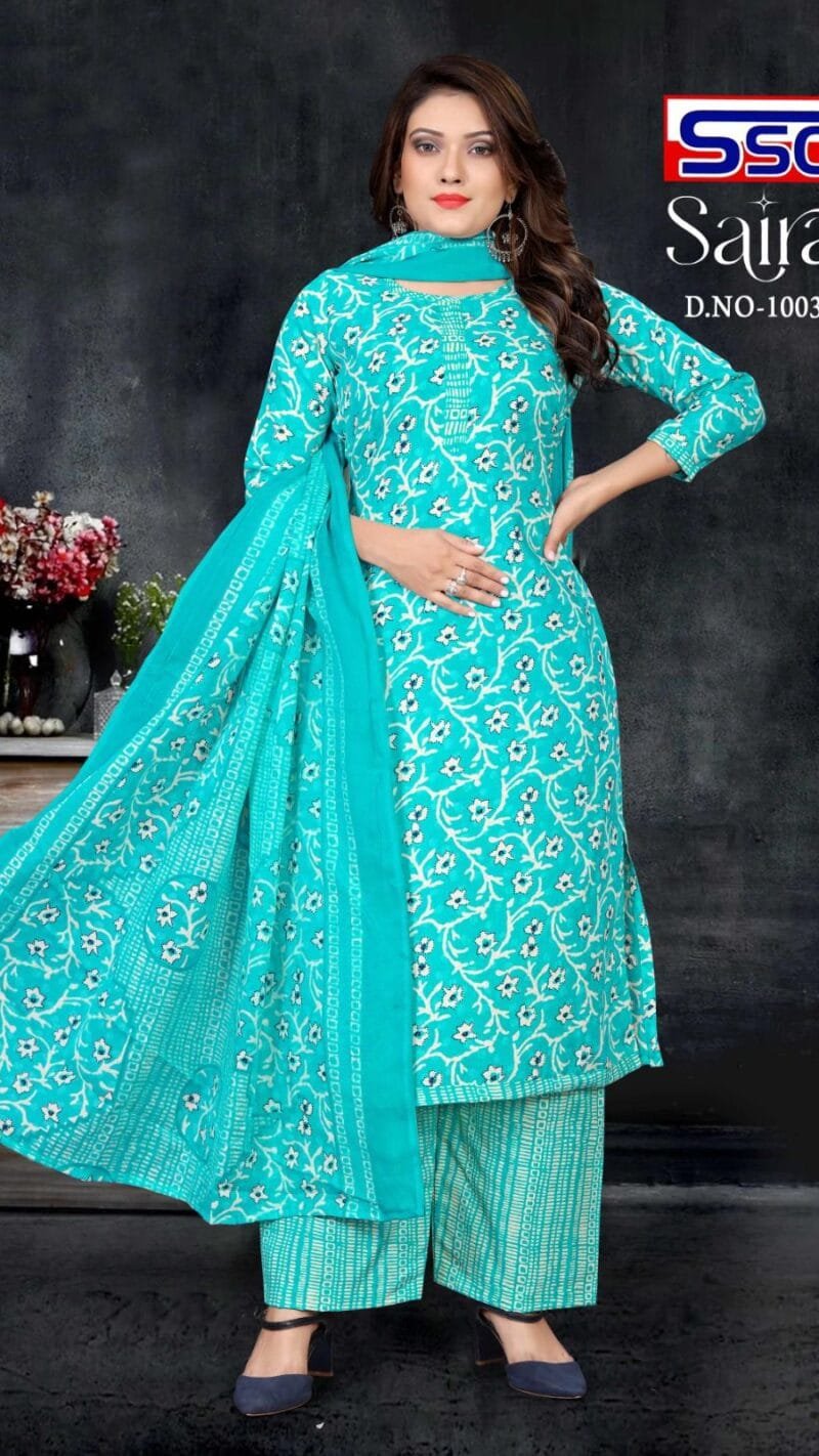 Ssc Creation Saira Cotton Magic Slub Print Cotton