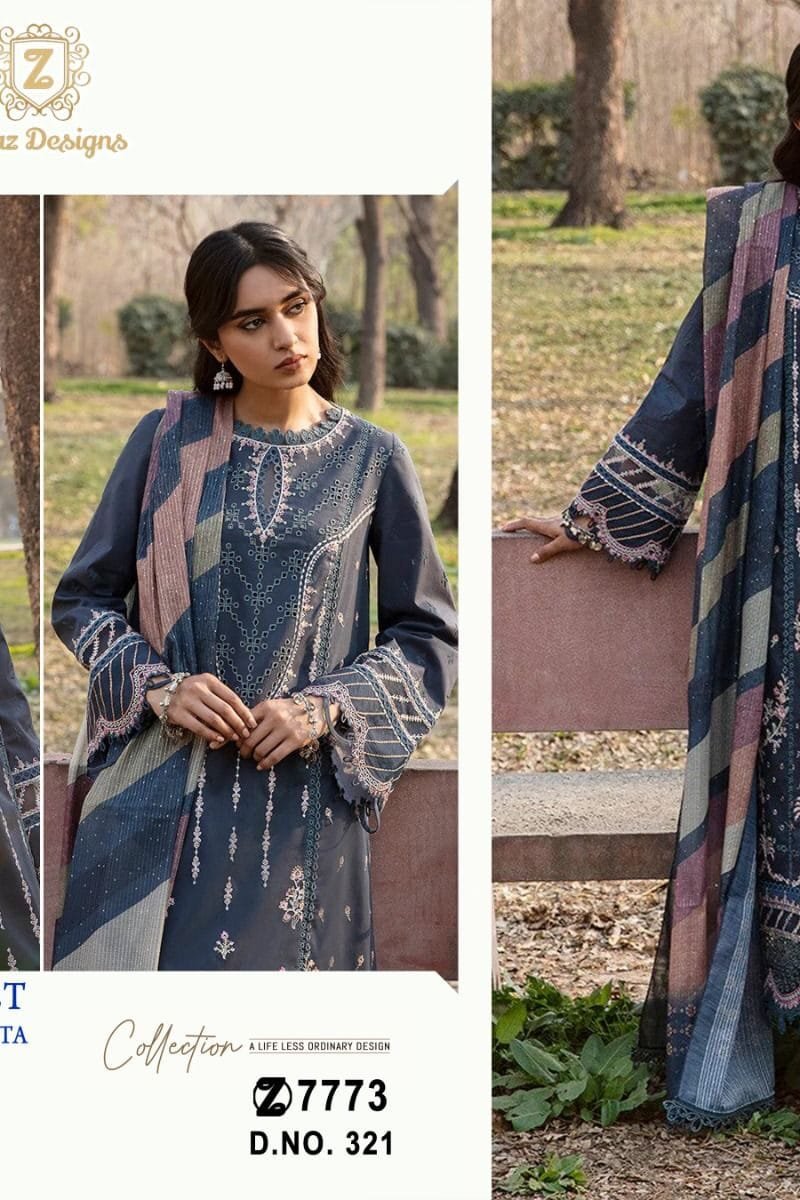 Ziaaz Designs 321 Semi Stitched Colours Pakistani Salwar Suits