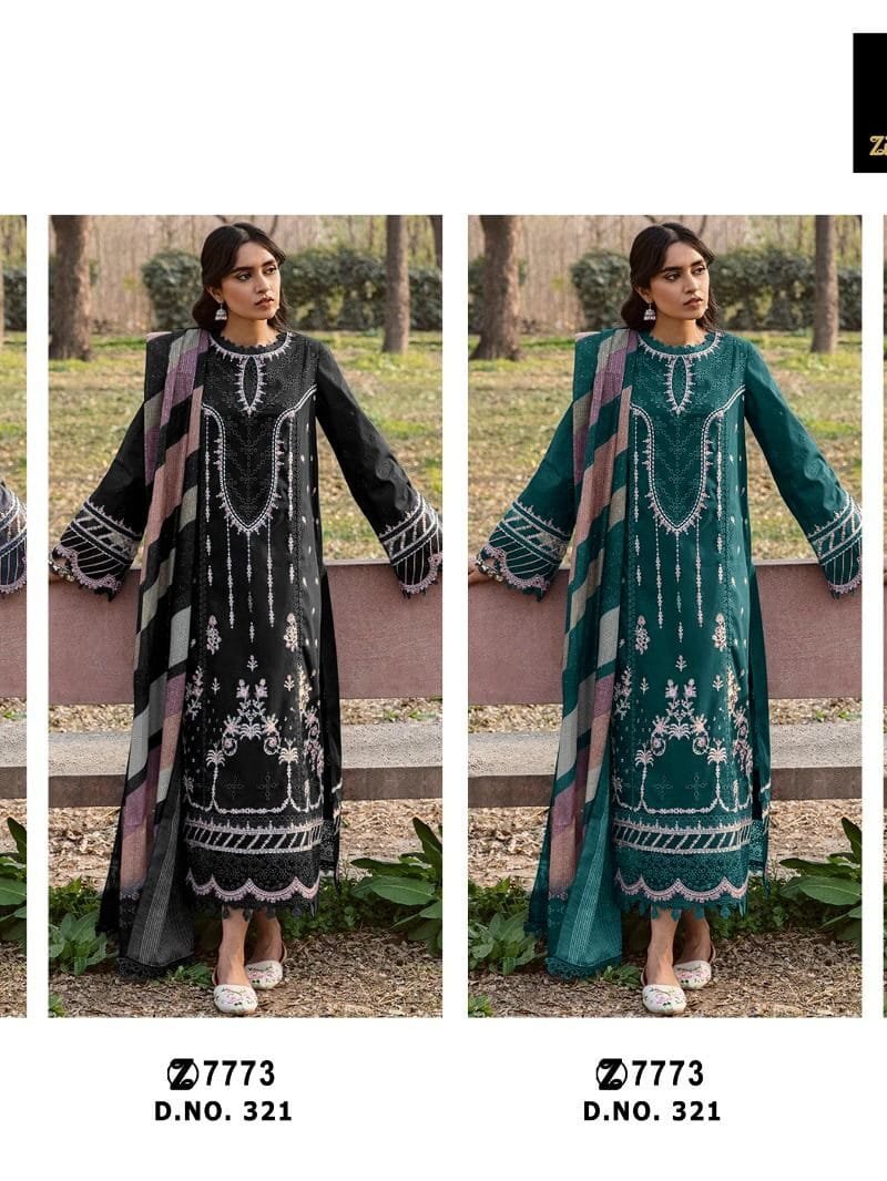 Ziaaz Designs 321 Semi Stitched Colours Pakistani Salwar Suits